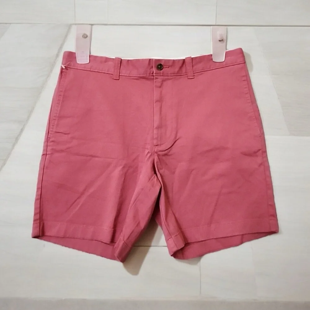 J Crew Mercantile Flex Chino‎ Shorts Mens 36 Pink Twill Flat Front Casual